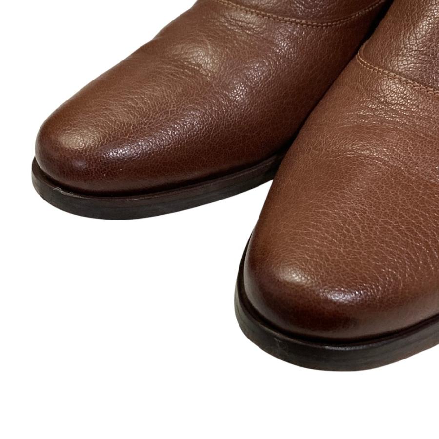 美品 GIORGIO ARMANI ジョルジオアルマーニ レザー スリッポン ローファー シューズ I40.5 25.5cm相当 ブラウン メンズ 古着 中古_1