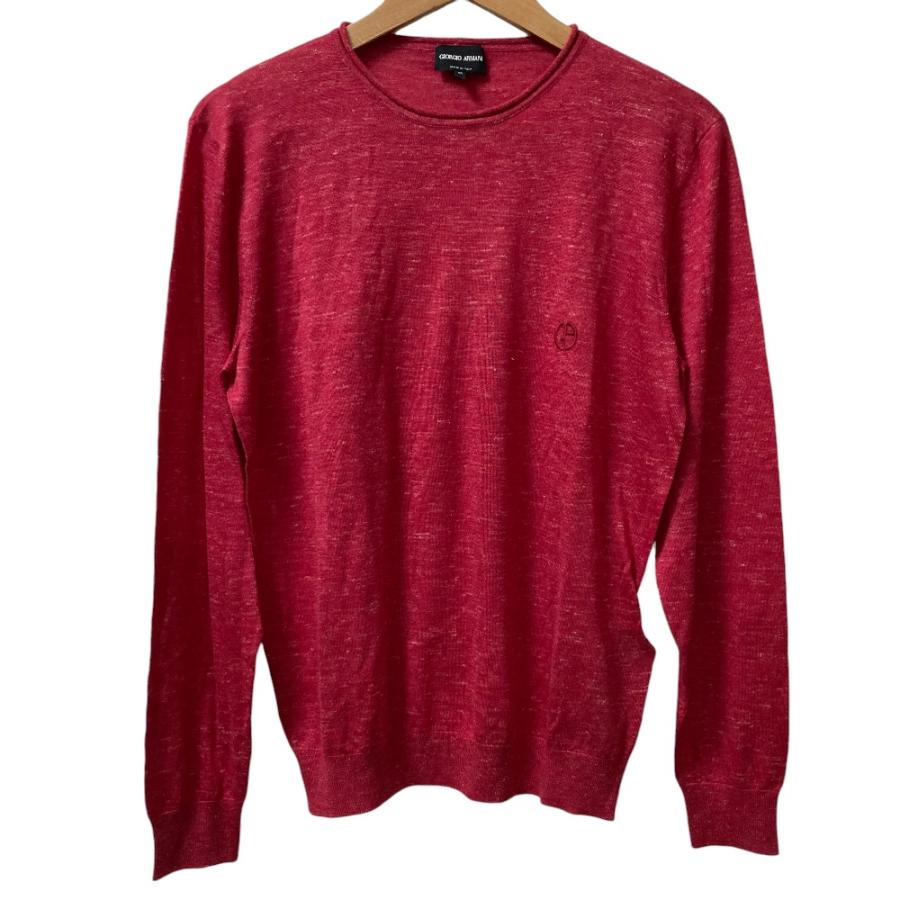 GIORGIO ARMANI 美品 22SS ジョルジオアルマーニ ロゴ刺繍 カシミヤ