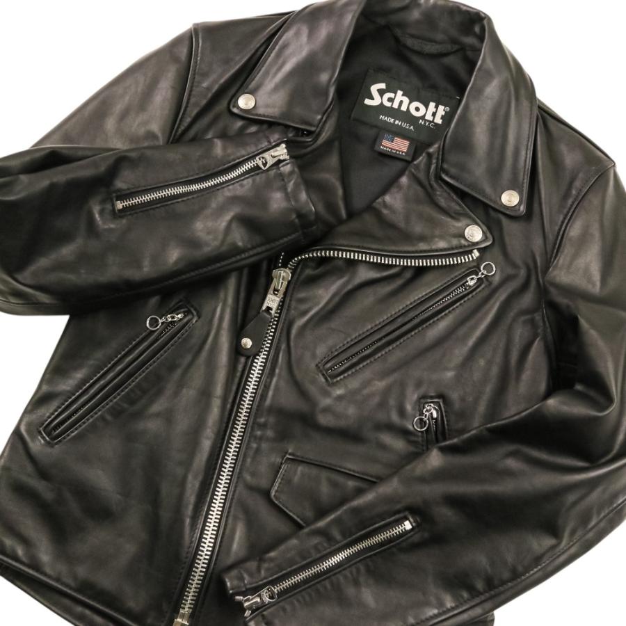 SCHOTT（ショット） 良品 レザー Wライダース ジャケット 176WJS