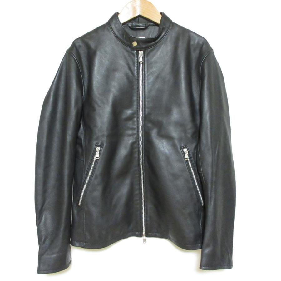 美品　ビューティ&ユース　シープスキン　羊革　レザーシングルライダースジャケット BEAUTY＆YOUTH UNITED ARROWS 美品 BEAUTY&YOUTH ビューティー＆ユース