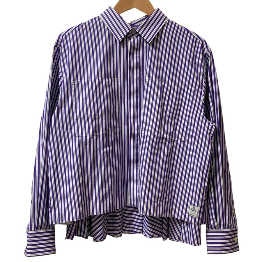 sacai シャツ　ストライプ　プレゼントに◎ Sacai ストライプ シャツ | ブルー | FARFETCH JP
