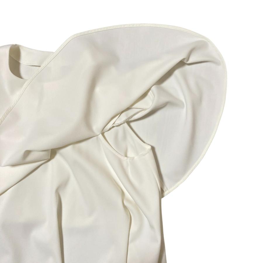 Yori 美品 23SS yori ヨリ キーネック フリルブラウス YR21-23067SM 