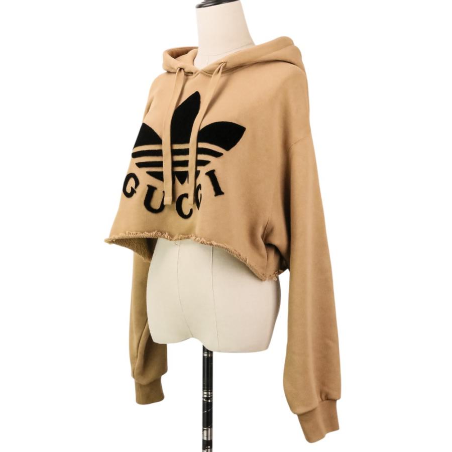 GUCCI（グッチ） 美品 × adidas アディダス ロゴクロップドフーディ