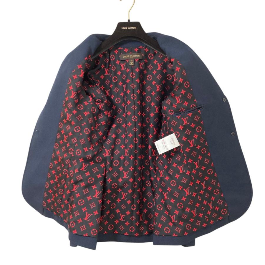 louis vuitton デニム テーラードジャケット ラムレザー モノグラム LOUIS VUITTON（ルイ・ヴィトン） 美品 メタルボタン 裏地モノグラム