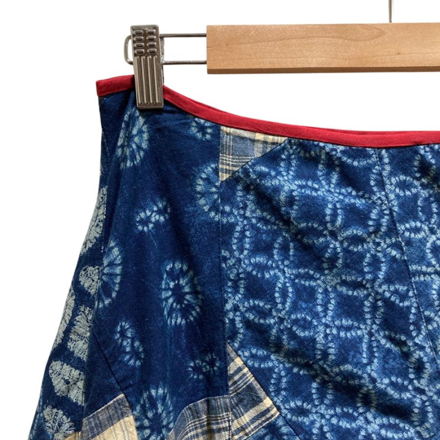 ポロラルフローレン　パッチワーク　フレア　ロング　スカート　サイズ4 良品 RALPH LAUREN ラルフローレン リネンコットン パッチワーク