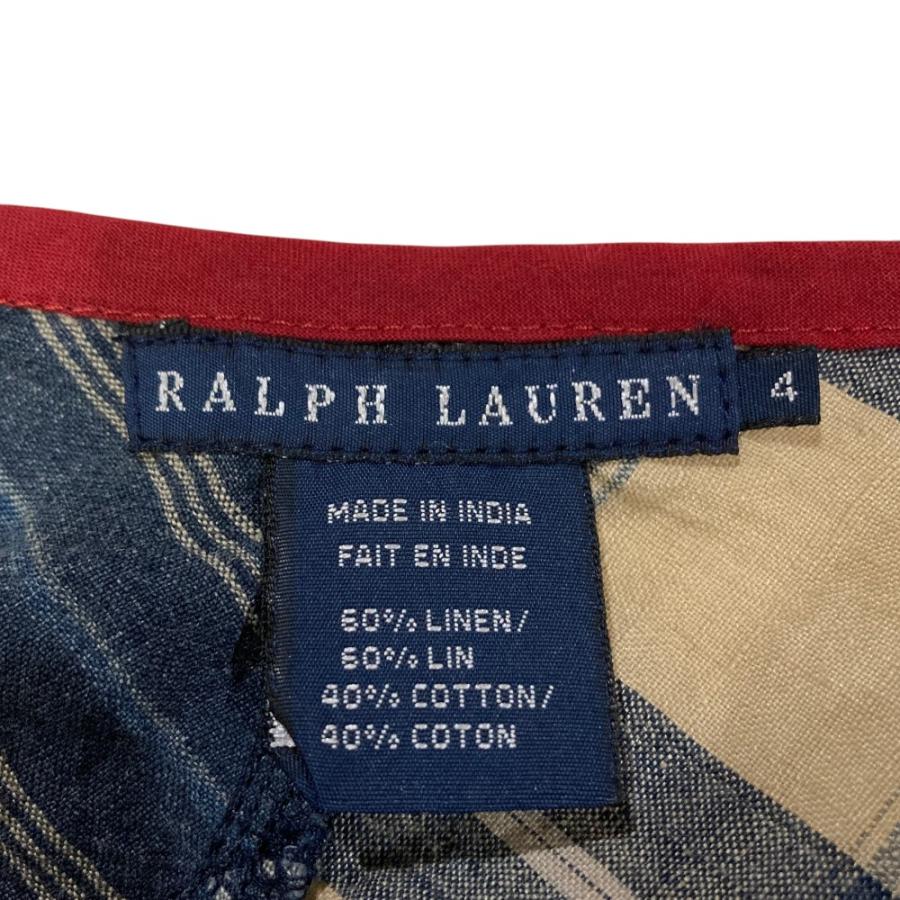 良品 RALPH LAUREN ラルフローレン リネンコットン パッチワーク