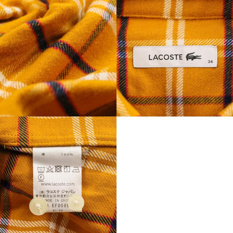 LACOSTE（ラコステ） 新品同様 長袖 膝丈 チェック コットンフランネル