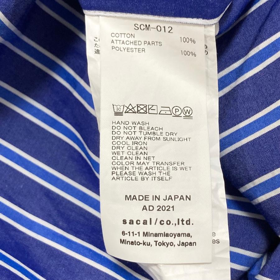 sacai（サカイ） 美品 定番モデル DRAWSTRING STRIPE SHIRT ストライプ