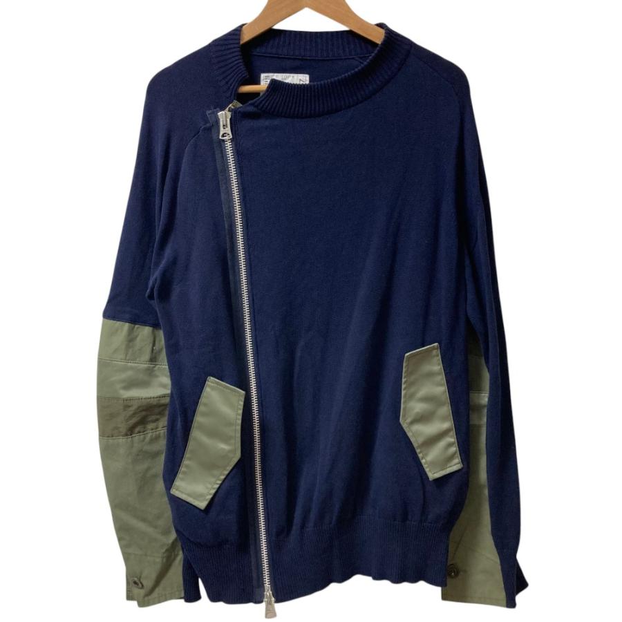 sacai（サカイ） 美品 ドッキング ニットジャケット 21-02507M サイズ2