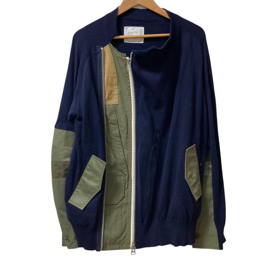 sacai（サカイ） 美品 ドッキング ニットジャケット 21-02507M サイズ2