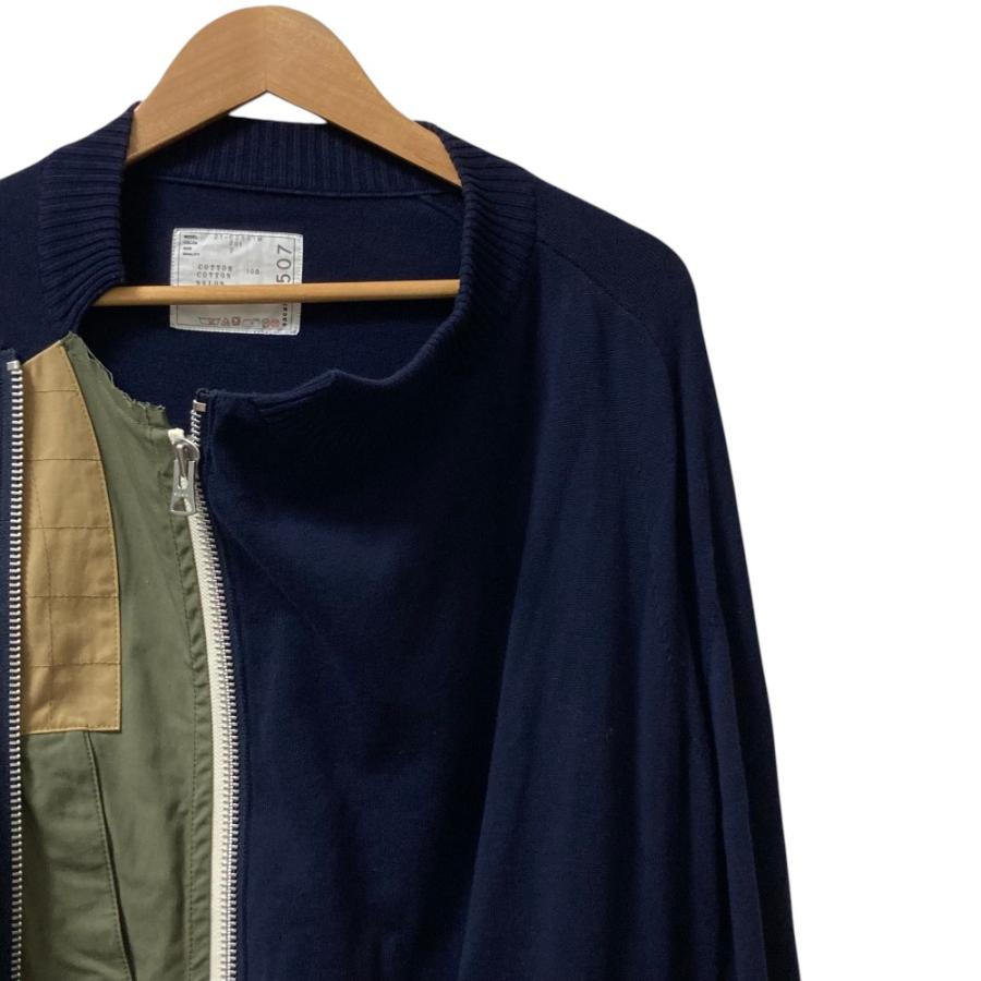 専用　サカイ　sacai　ドッキングニットジャケット　セーター　ジップ　21SS sacai（サカイ） 美品 ドッキング ニットジャケット 21-02507M サイズ2