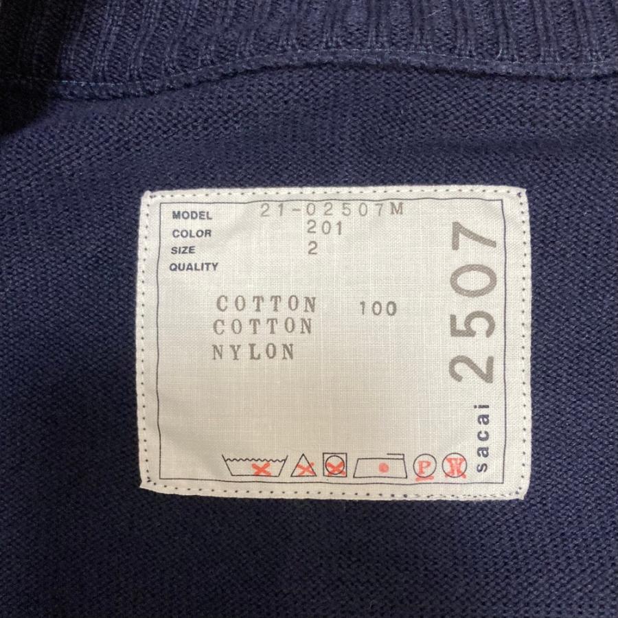 sacai（サカイ） 美品 ドッキング ニットジャケット 21-02507M サイズ2