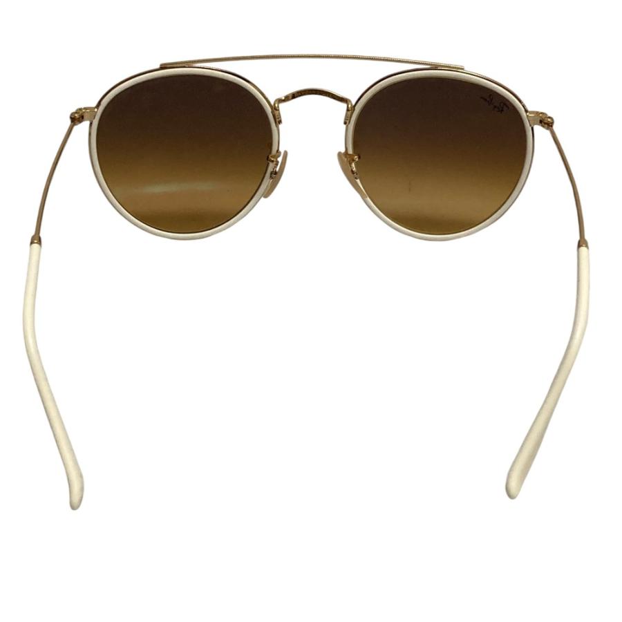 美品 Ray-Ban レイバン ミラーレンズ 度なし サングラス RB3647-N ホワイト×ゴールドフレーム レディース 古着 中古 USED Ray-Ban（レイバン） 美品 ミラーレンズ 度なし サングラス RB3647-N