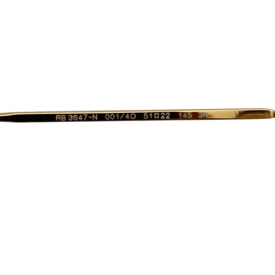 美品 Ray-Ban レイバン ミラーレンズ 度なし サングラス RB3647-N ホワイト×ゴールドフレーム レディース 古着 中古 USED Ray-Ban（レイバン） 美品 ミラーレンズ 度なし サングラス RB3647-N