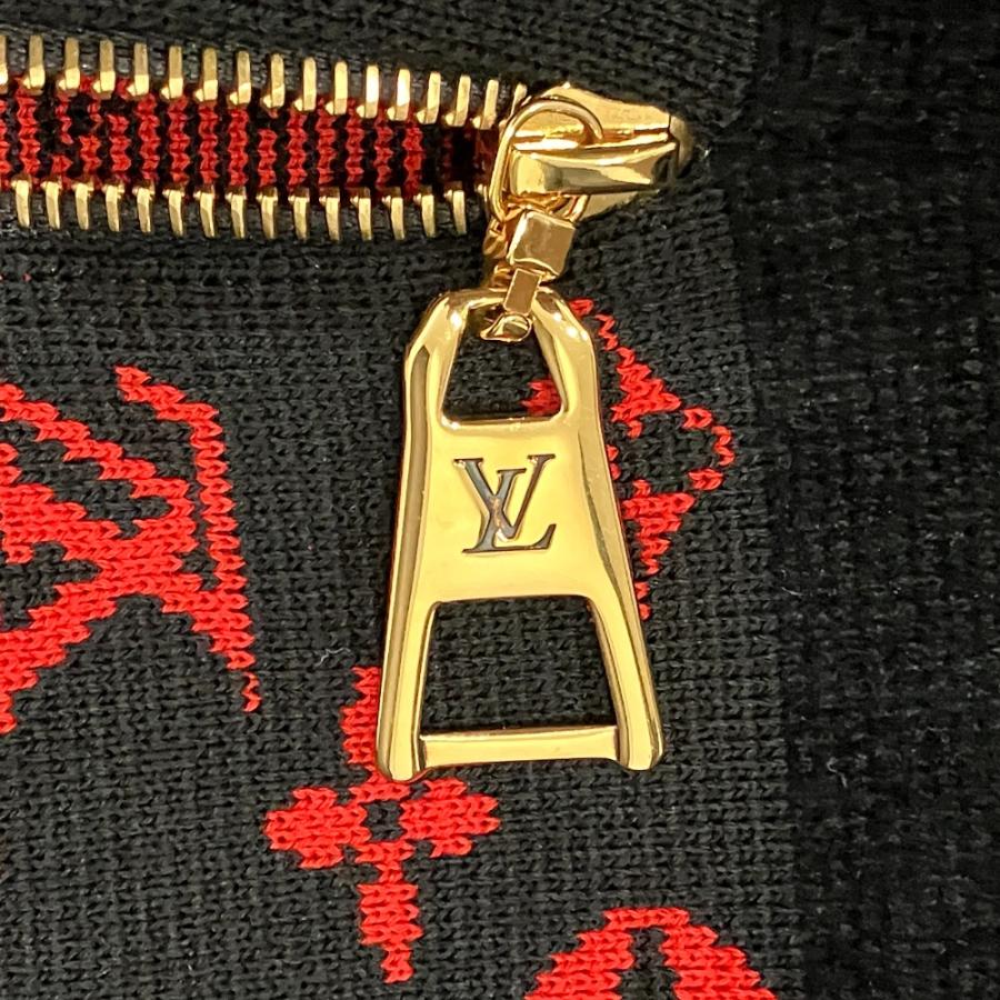 美品 Louis Vuitton ルイヴィトン モノグラム Aライン ノースリーブ ニットワンピース ドレス S ブラック レディース 古着 中古の画像