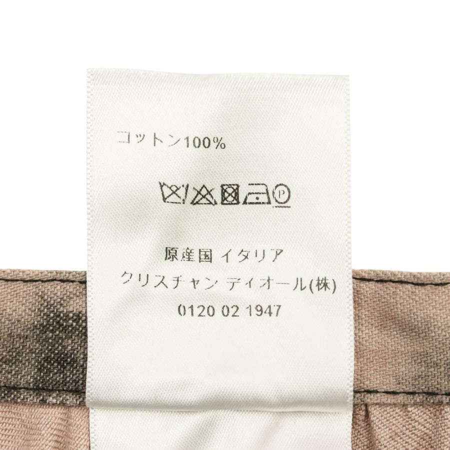 美品 Christian Dior クリスチャンディオール タイダイ柄 ロングフレアスカート 022J04A3158 サイズI38 ピンク ブラック レディース 古着 中古の画像