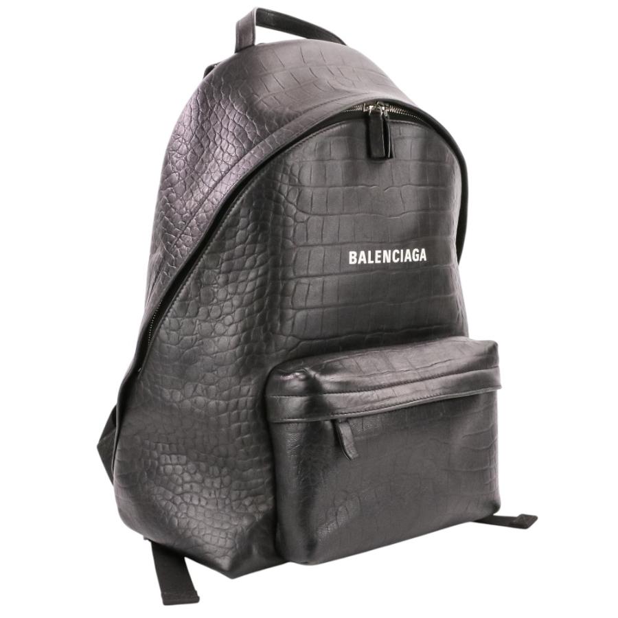 極美品】 BALENCIAGA バレンシアガ シティ クロコ型押し リュック 極美