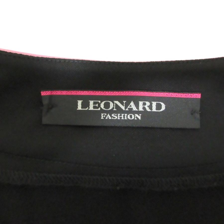 LEONARD FASHION 美品 レオナールファッション フラワープリントトリム