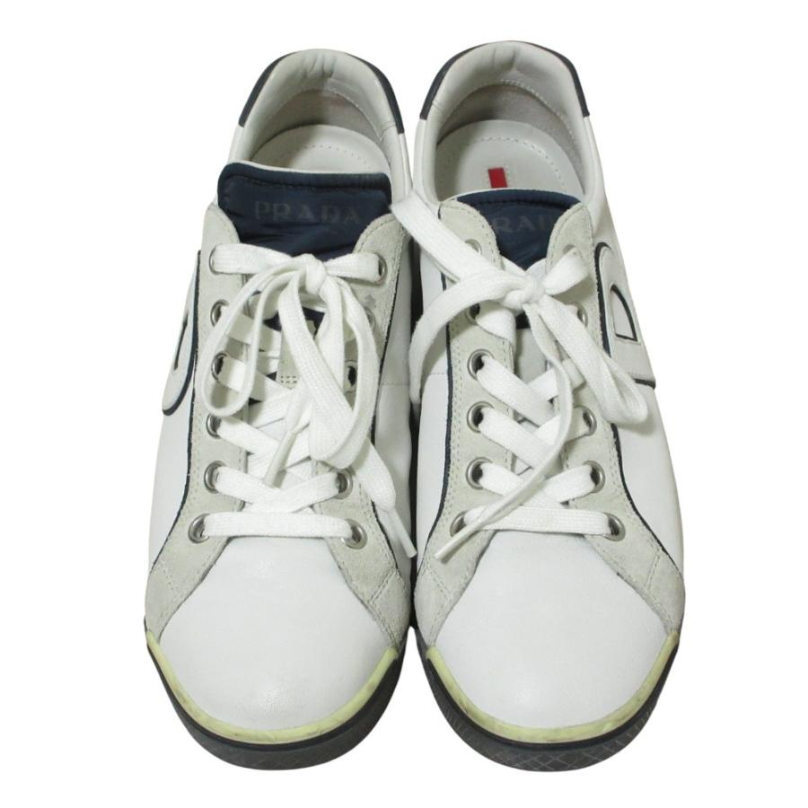 美品 PRADA SPORTS プラダスポーツ レザー スニーカー 4E2193 7 約25cm