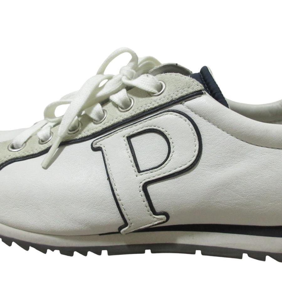 美品 PRADA SPORTS プラダスポーツ レザー スニーカー 4E2193 7 約25cm