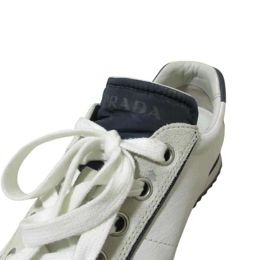 美品 PRADA SPORTS プラダスポーツ レザー スニーカー 4E2193 7 約25cm