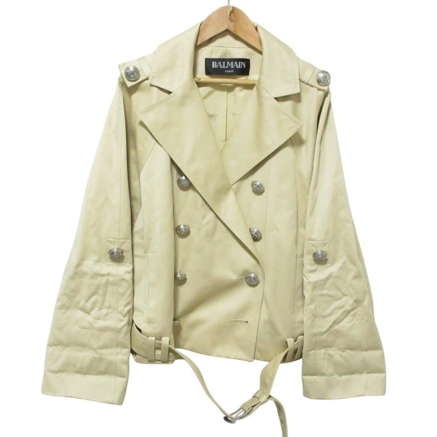 BALMAIN（バルマン） 良品 ロールアップ袖 クロップドトレンチコート