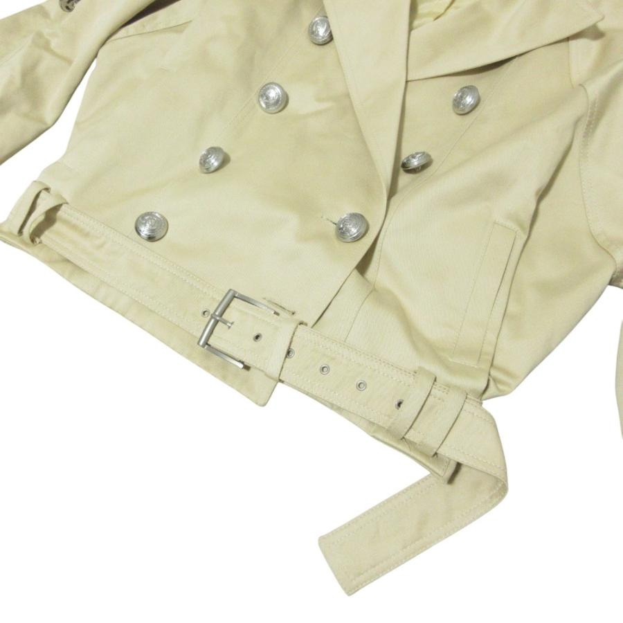 BALMAIN（バルマン） 良品 ロールアップ袖 クロップドトレンチコート