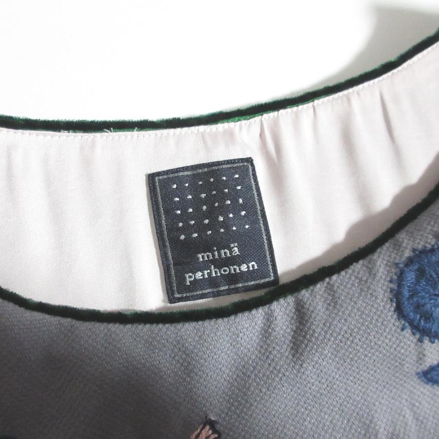 mina perhonen（ミナペルホネン） 美品 quartet 刺繍 ノースリーブ 