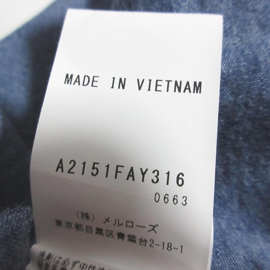美品 PINK HOUSE ピンクハウス デニムセーラーワンピース A2151FAY316 インディゴブルー レディース 古着 中古の画像