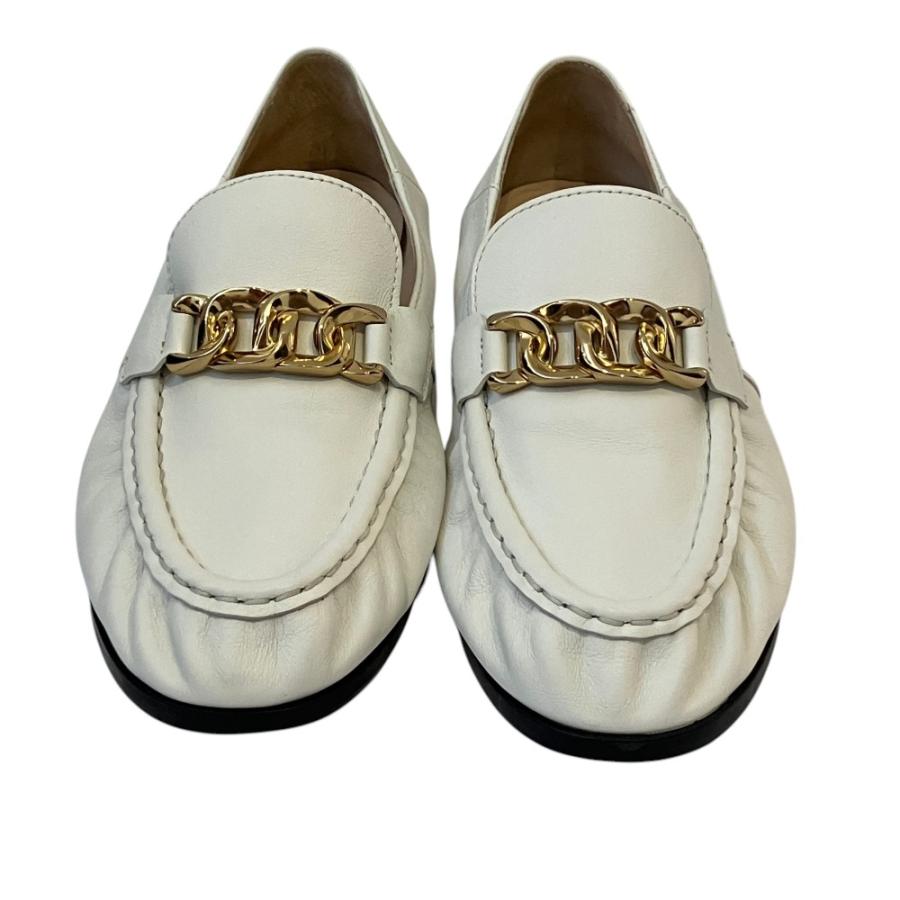 美品 TODS トッズ Tロゴ メタルチェーン ローファー 36.5 23.5cm程度 