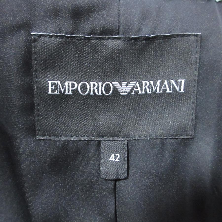 美品 EMPORIO ARMANI エンポリオアルマーニ ツイードジャケット スカート セットアップ サイズ42 ブラック マルチカラー レディース 古着 中古_4