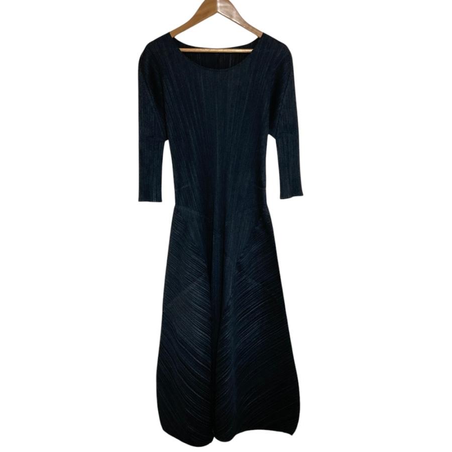 【美品】プリーツプリーズ イッセイミヤケ ロングドレス ワンピース PLEATS PLEASE（プリーツ プリーズ） 美品 PLEATS PLEASE ISSEY MIYAKE