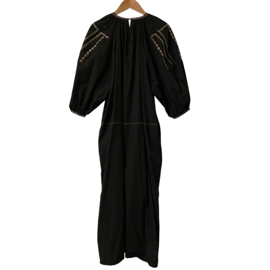 【CLANE】ワンピース CUT EMBROIDERY ONE PIECE CLANE（クラネ） 良品 SMOCK EMBROIDERY ONE PIECE 刺〓 七分袖 ロング