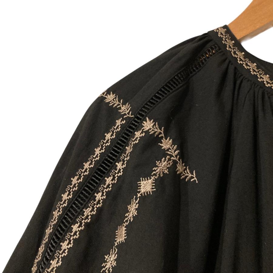 CLANE（クラネ） 良品 SMOCK EMBROIDERY ONE PIECE 刺〓 七分袖 ロング