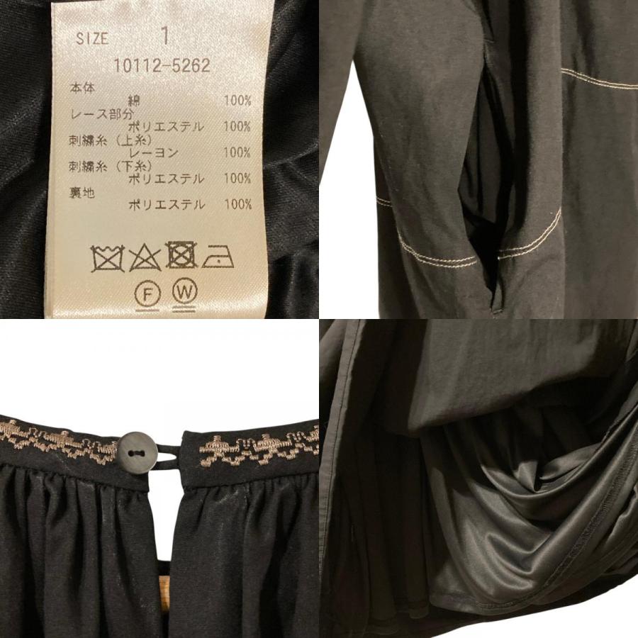 CLANE（クラネ） 良品 SMOCK EMBROIDERY ONE PIECE 刺〓 七分袖 ロング