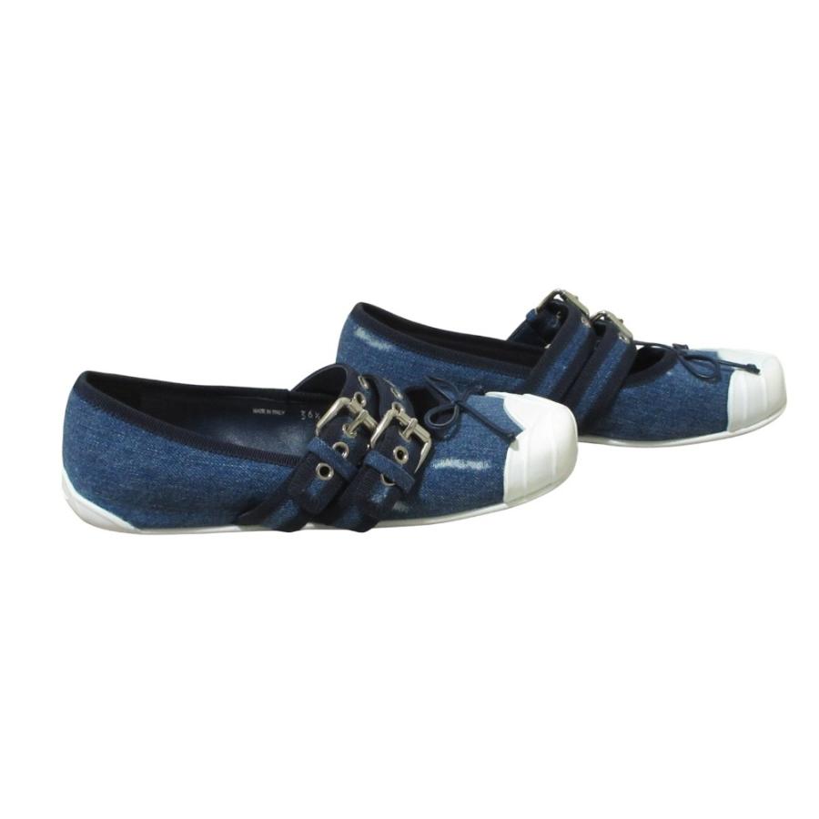 miu miu（ミュウミュウ） 良品 ダメージ加工 メリージェーン デニム