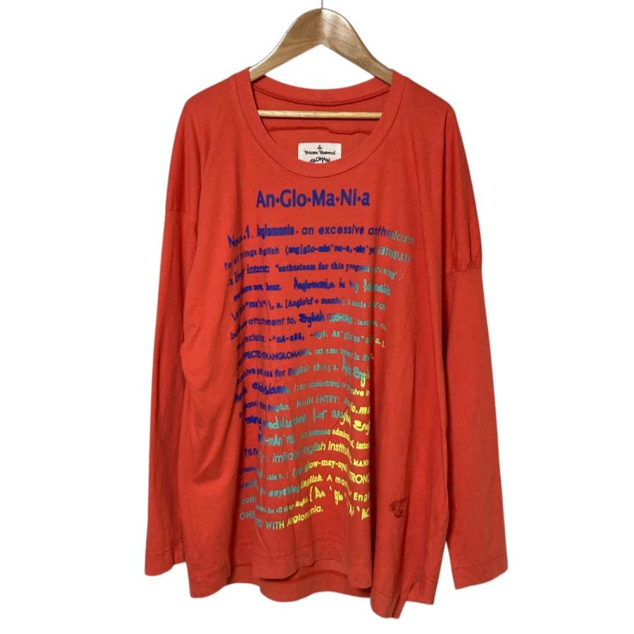 良品 Vivienne Westwood ヴィヴィアンウエストウッド アングロマニア プリント オーバーサイズ Tシャツ サイズ38 オレンジ レディース 古着 中古 USED Vivienne Westwood（ヴィヴィアンウエストウッド） 良品 アングロ