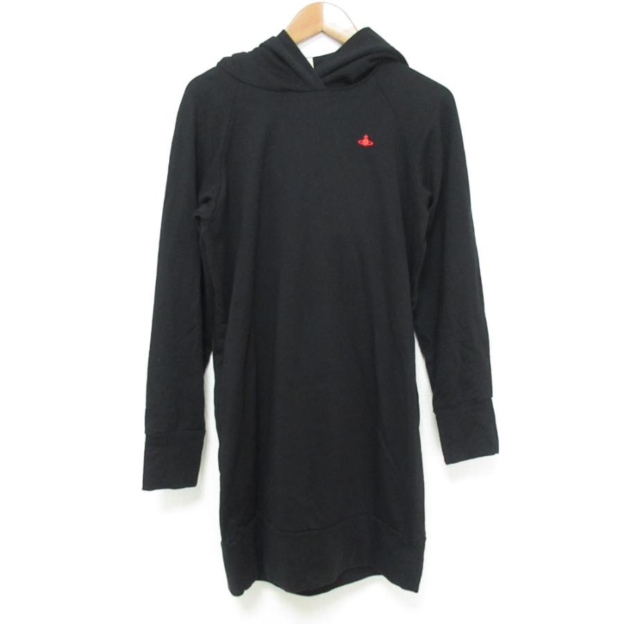 【ヴィヴィアンウエストウッドレッドレーベル】パーカー ワンピース オーブ 黒 2 Vivienne Westwood（ヴィヴィアンウエストウッド） 良品 ヴィヴィアン