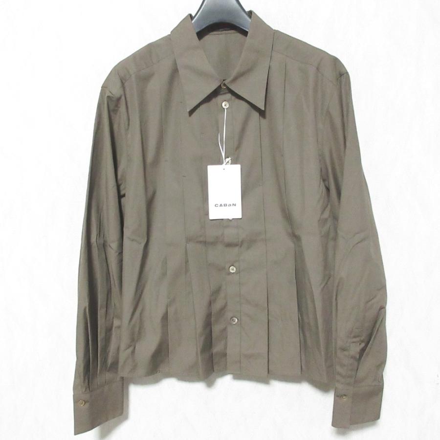 CABan コットンシルクタイプライター ランダムダックシャツ ブラウン CABaN（キャバン） 未使用 25AW CABaN トゥモローランド コットン