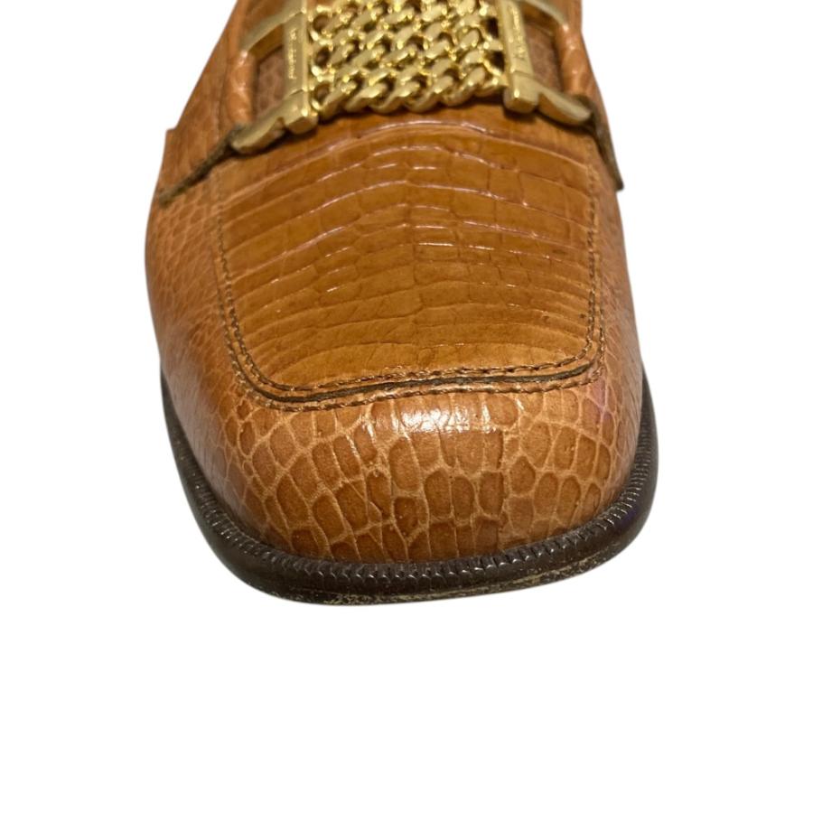 【未使用品】 フェラガモ 23㎝ 5.5 パンプス ローファー 黒 ガンチーニ 美品 Salvatore Ferragamo サルヴァトーレフェラガモ ガンチーニ