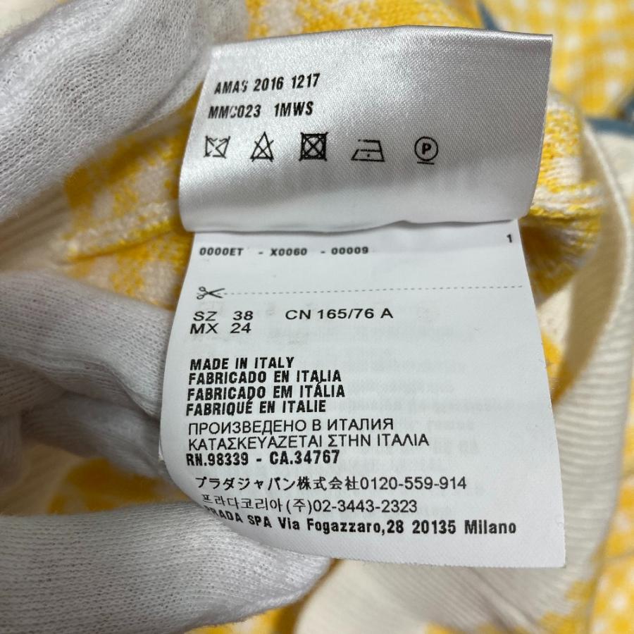 miu miu（ミュウミュウ） 美品 ギンガムチェック ニット カーディガン