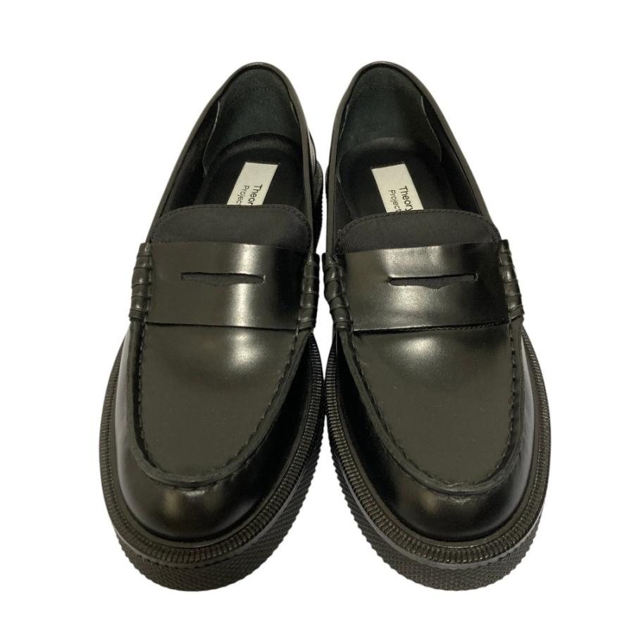未使用 23AW Theory Project セオリー プロジェクト Calf WF304 レザー コインローファー 14-3360004-050 サイズ37 23.5cm相当 ブラック レディース 古着 中古_1
