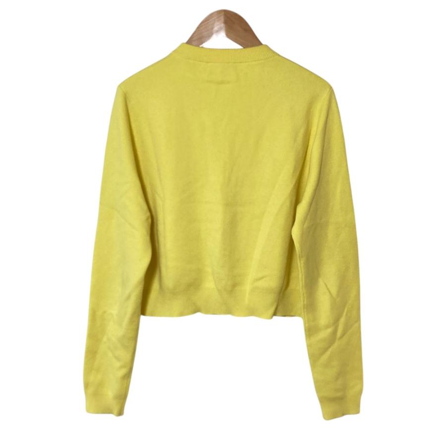 良品 23AW CABaN キャバン コットンカシミヤ クルーネック ニットカーディガン XS イエロー レディース 古着 中古 USED CABaN（キャバン） 良品 23AW CABaN コットンカシミヤ クルーネック