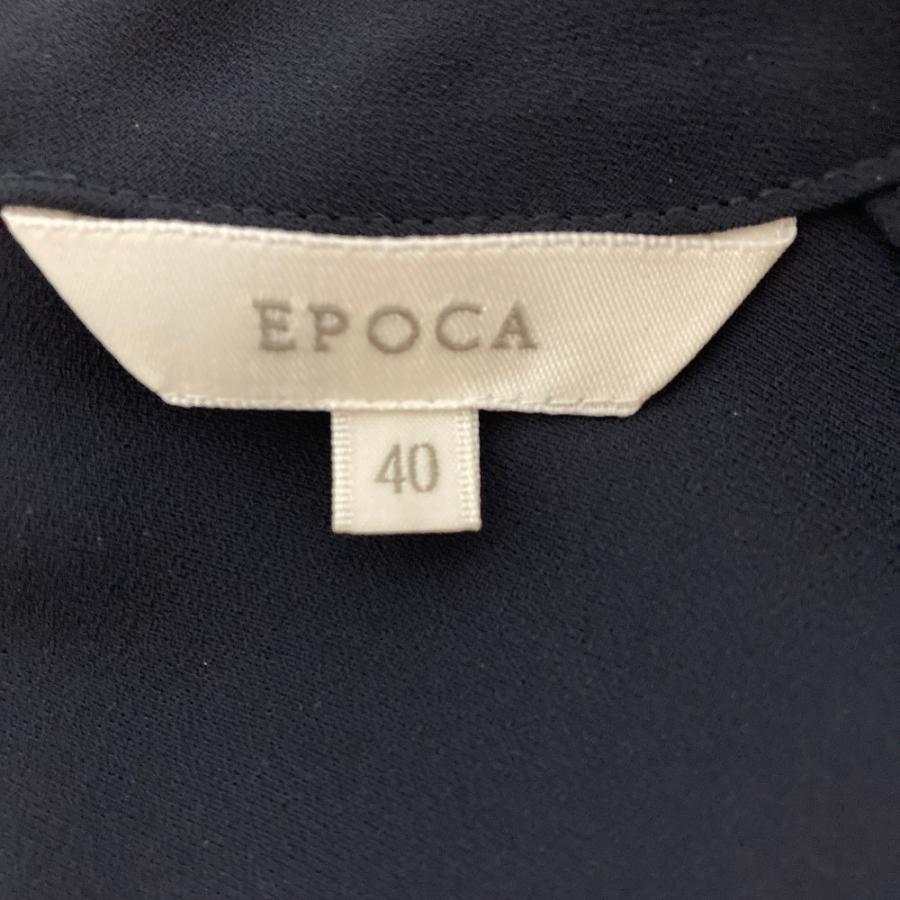 美品 EPOCA エポカ リボン ボウタイ ロングスリーブ ブラウス サイズ40 ネイビー レディース 古着 中古 USED EPOCA（エポカ） 美品 リボン ボウタイ ロングスリーブ ブラウス