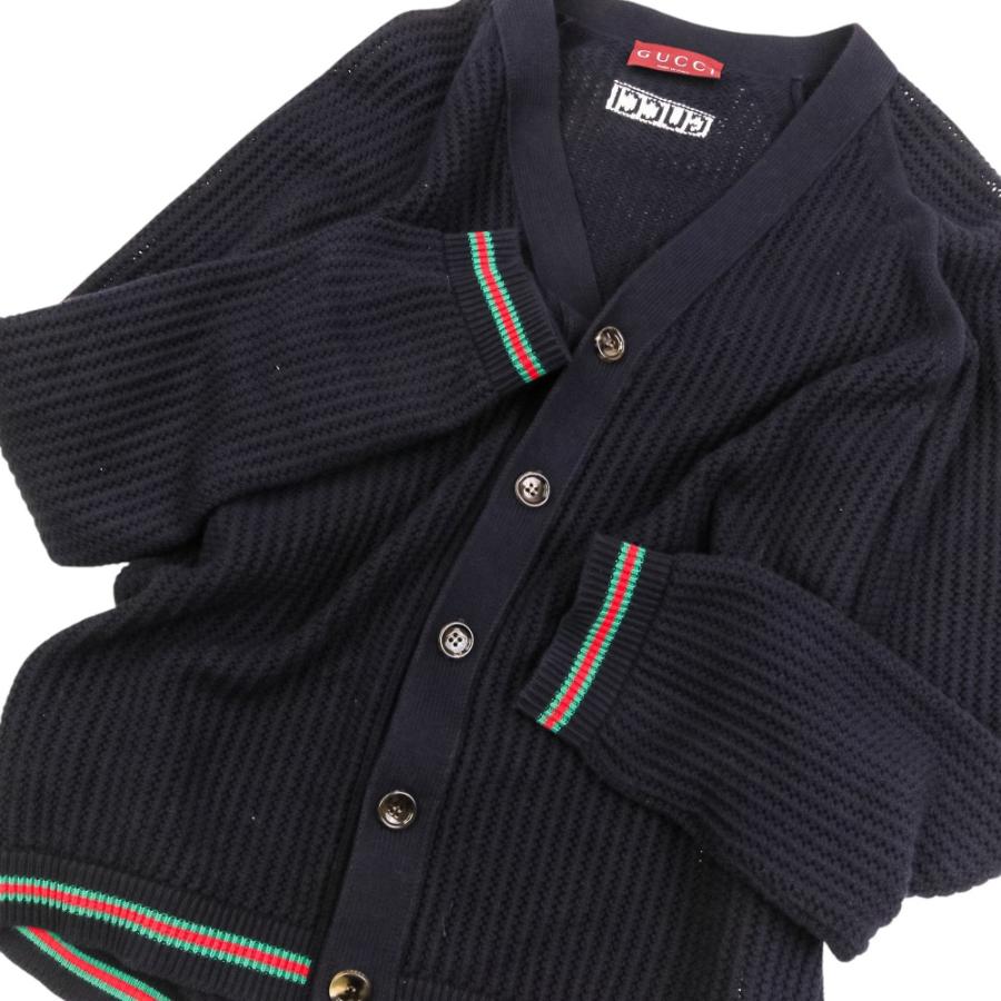 GUCCI（グッチ） 美品 24-25AW ウェブ ストライプ コットン ニット