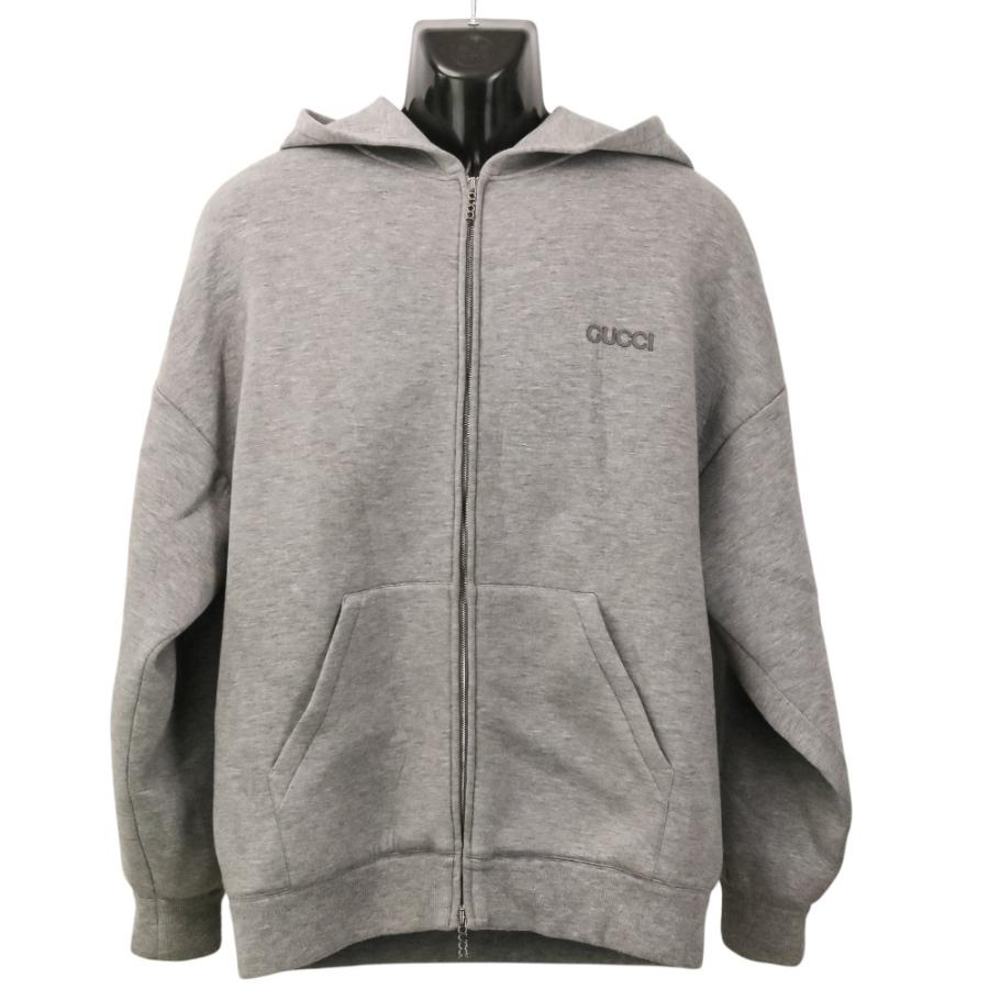 良品 24-25AW GUCCI グッチ ジャージースウェット ジップパーカー ジャケット 794337 サイズS グレー メンズ 古着 中古 USED GUCCI（グッチ） 良品 24-25AW GUCCI ジャージースウェット ジップ