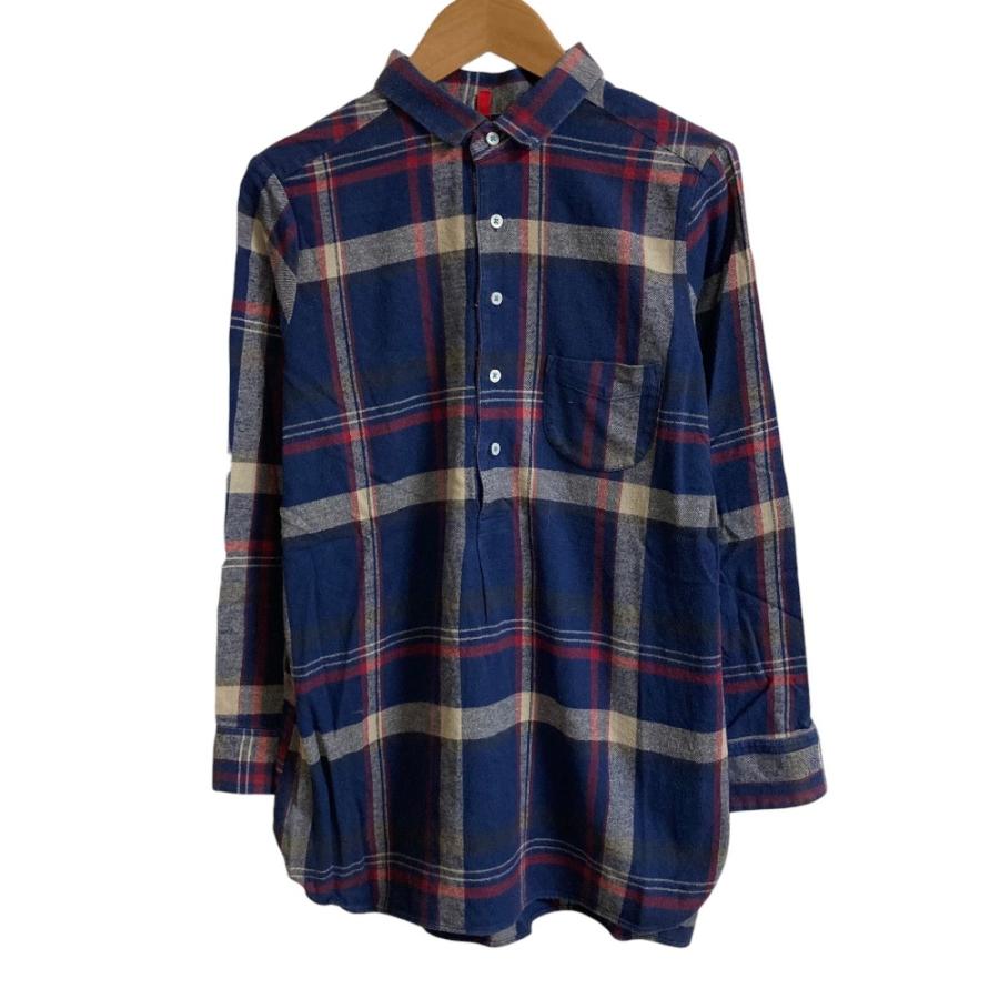 VM 美品 ヴーム チェック プルオーバー ネルシャツ ネイビー 