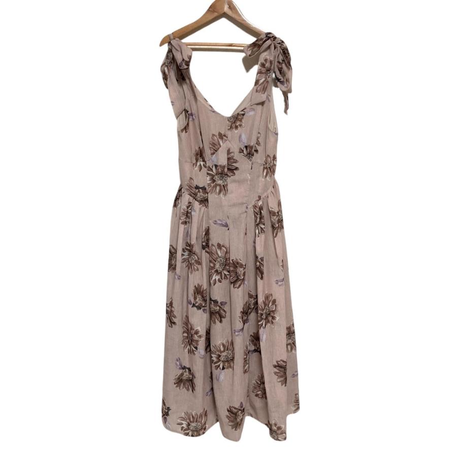 美品 Herlipto ハーリップトゥ Sunflower-Printed Midi Dress 