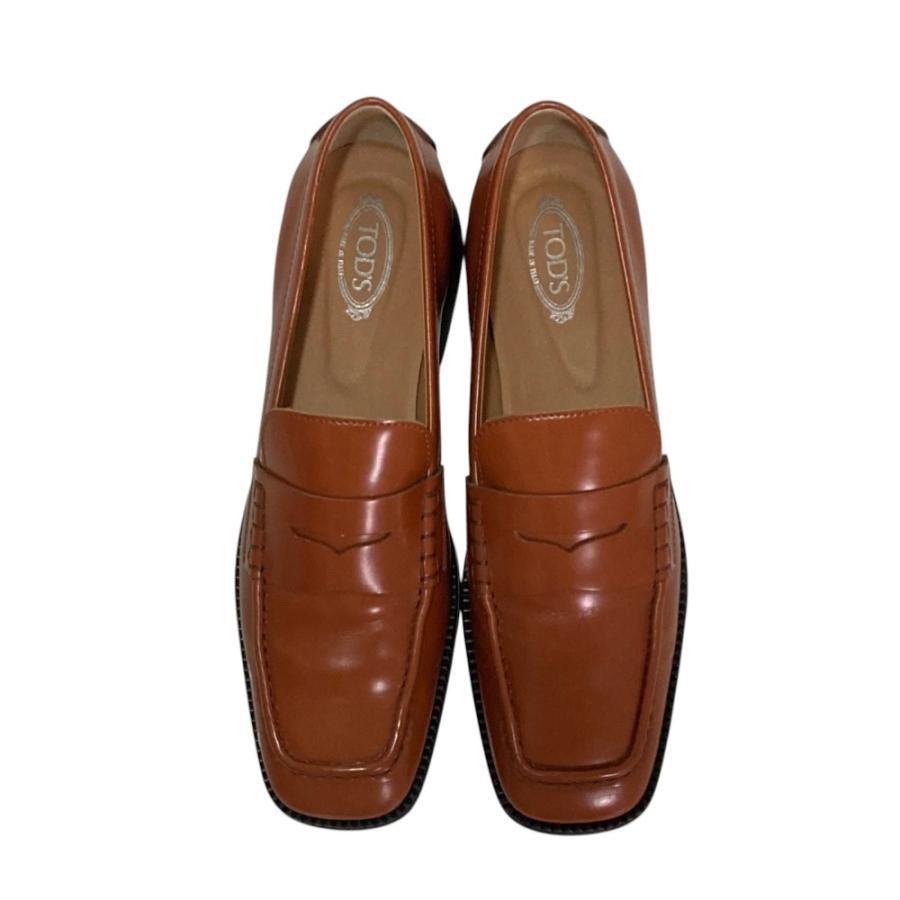 TOD'S トッズ ブラウン レザー ドライビングシューズ 25cm 茶色 美品 Tod's トッズ コインローファー レザードライビングシューズ 25cm