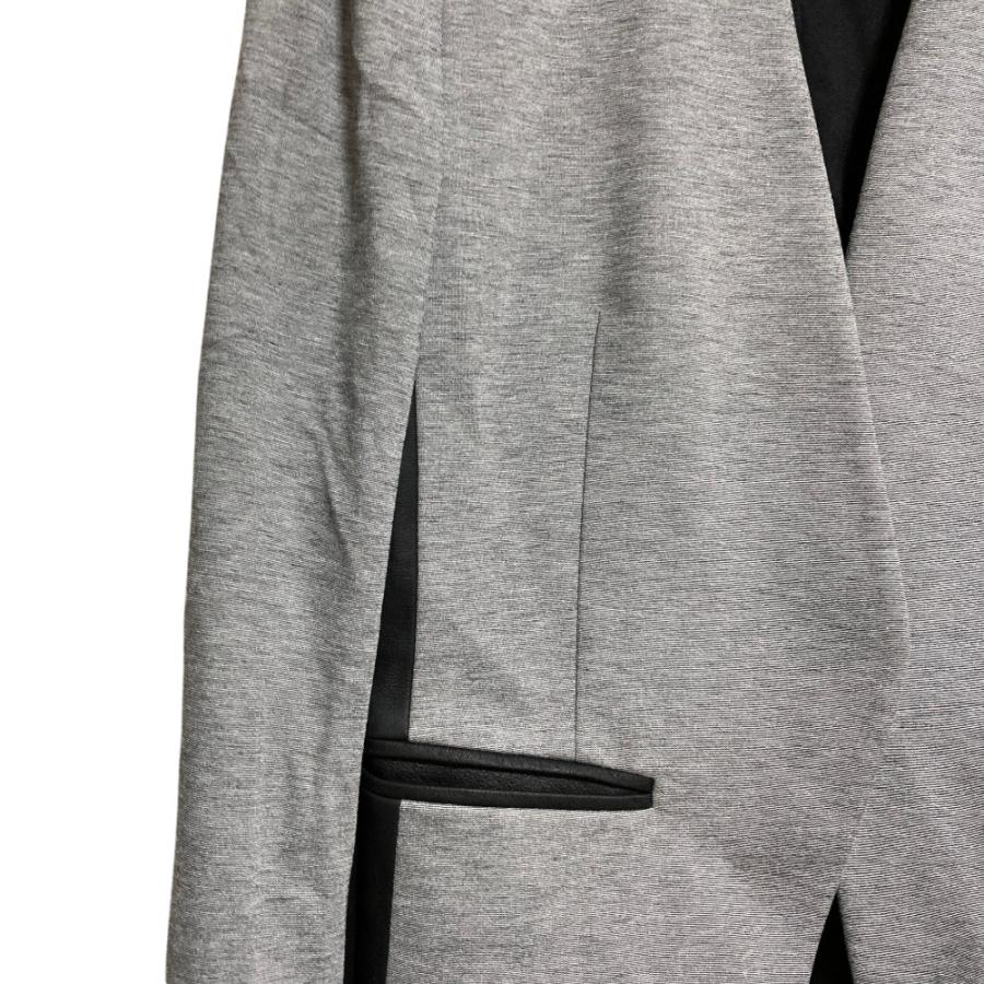 theory（セオリー） 美品 レザー切り替え ノーカラージャケット サイズ 